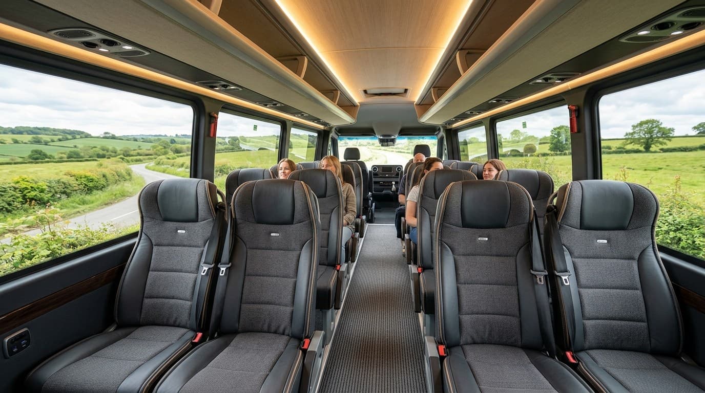 Spacious modern training vehicle interior